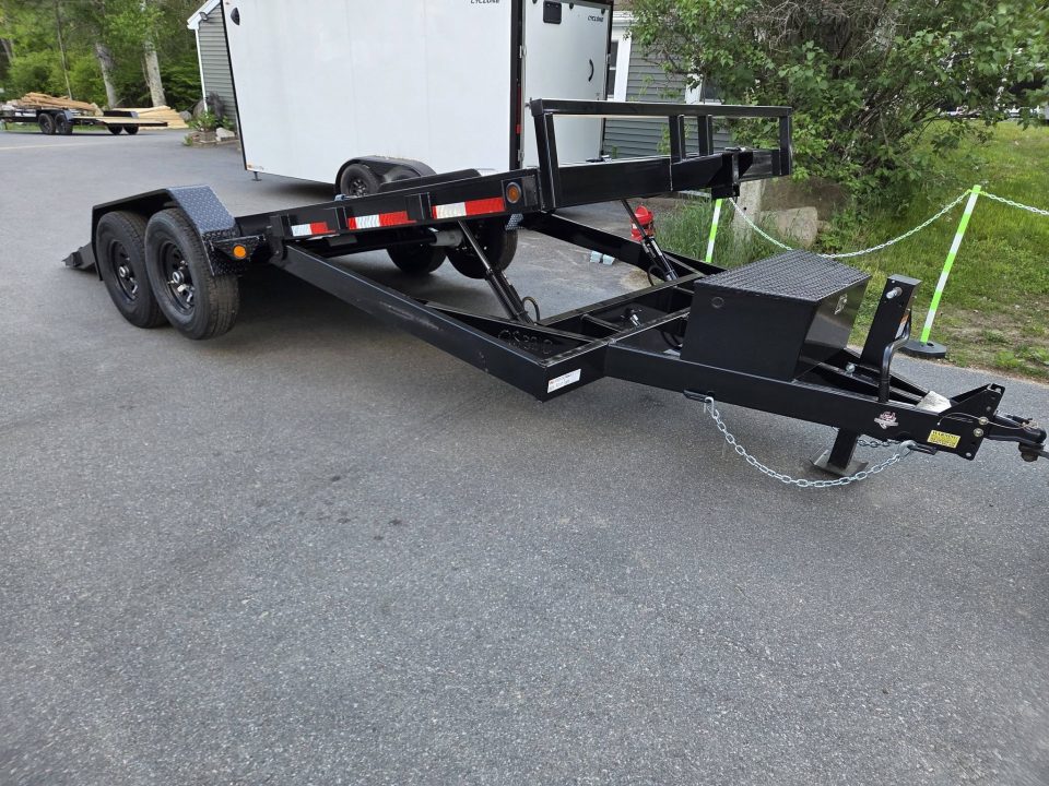 New 2027 Quality Steel and Aluminum 7x18 14,000lb gvwr power tilt equipment trailer Equipment Trailer