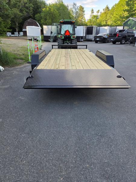 New 2027 Quality Steel and Aluminum 7x18 14,000lb gvwr power tilt equipment trailer Equipment Trailer