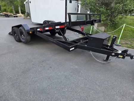 New 2027 Quality Steel and Aluminum 7x18 14,000lb gvwr power tilt equipment trailer Equipment Trailer