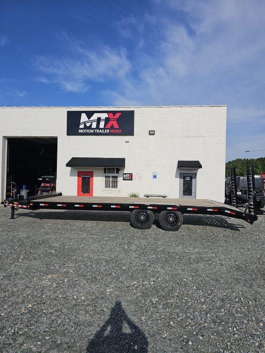 New 2026 Big Tex 24' 16OA 17.5K Flat Bed Trailer w/ Fold Up Ramps