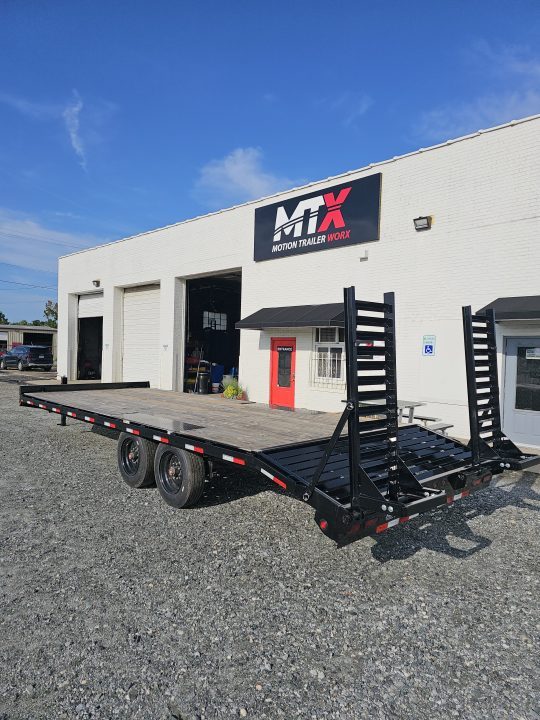 New 2026 Big Tex 24' 16OA 17.5K Flat Bed Trailer w/ Fold Up Ramps