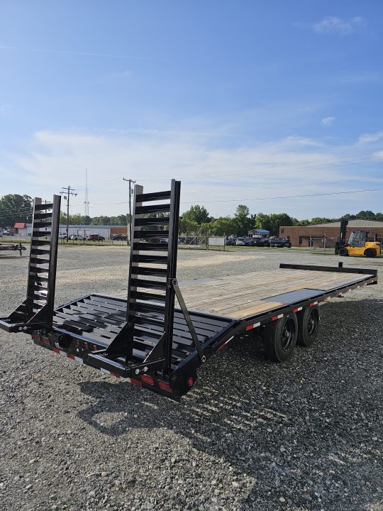 New 2026 Big Tex 24' 16OA 17.5K Flat Bed Trailer w/ Fold Up Ramps