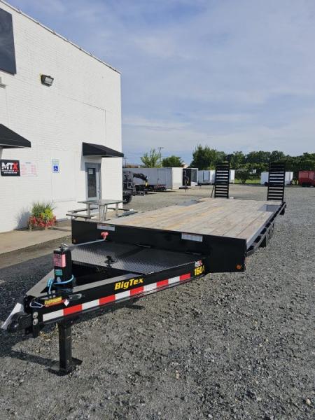 New 2026 Big Tex 24' 16OA 17.5K Flat Bed Trailer w/ Fold Up Ramps