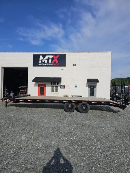 New 2026 Big Tex 24' 16OA 17.5K Flat Bed Trailer w/ Fold Up Ramps