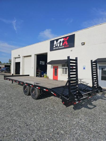 New 2026 Big Tex 24' 16OA 17.5K Flat Bed Trailer w/ Fold Up Ramps