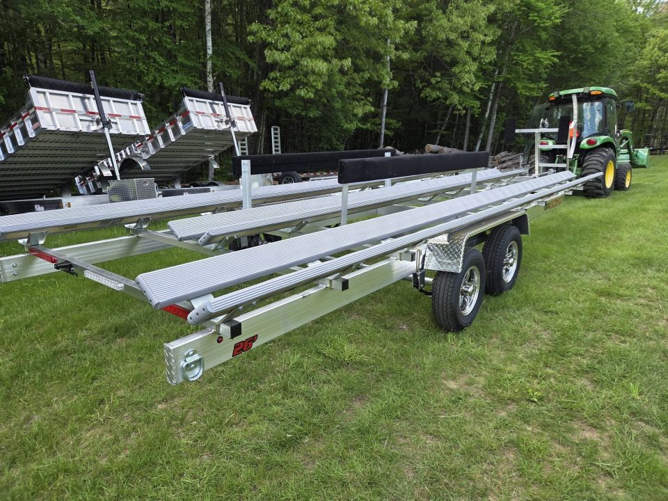 New 2026 Wolverine Trailers 23-27 FOOT ALUMINUM TRI TOON PONTOON BOAT TRAILER Boat Trailer