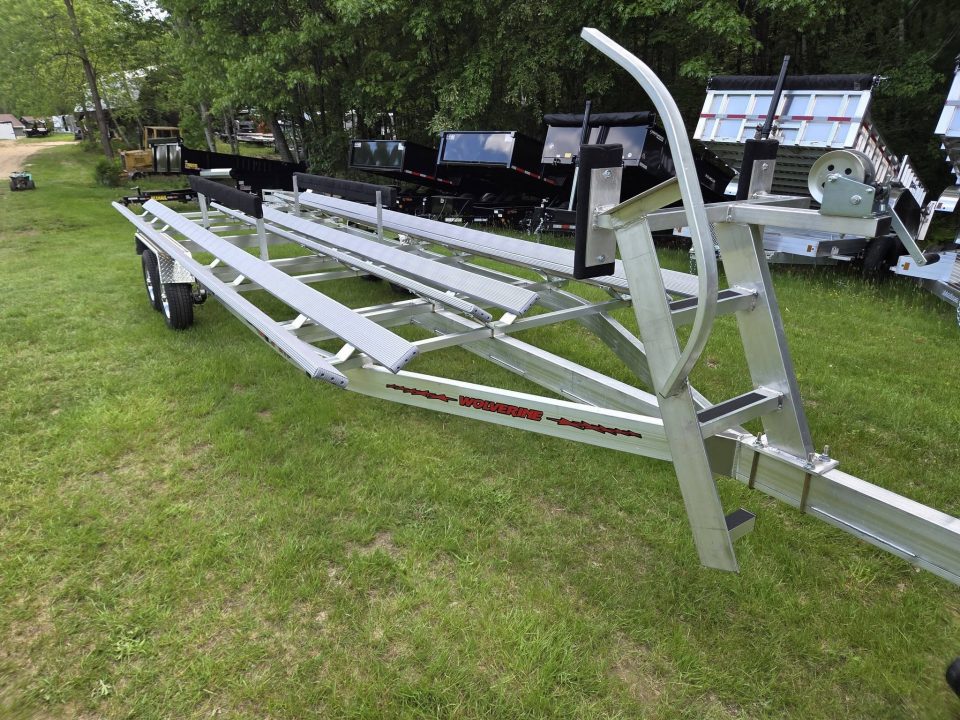 New 2026 Wolverine Trailers 23-27 FOOT ALUMINUM TRI TOON PONTOON BOAT TRAILER Boat Trailer