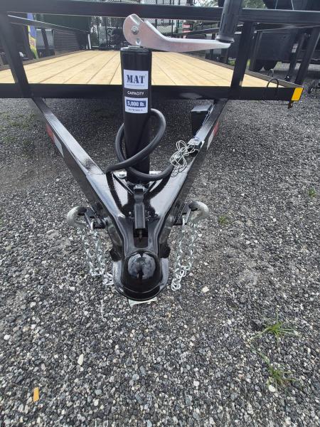 New 2026 Southern Grace Steel Fabrication 7x18 Heavy-Duty Utility Trailer – 7,000 LB GVWR | Mesh Ramp Gate | Tandem Axle I Spare Tire Mount Utility Trailer