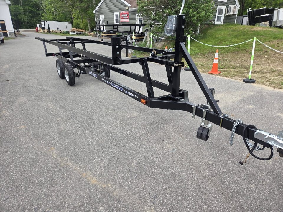 New 2026 Wolverine 20-22 foot crank up pontoon boat trailer dual axle Boat Trailer