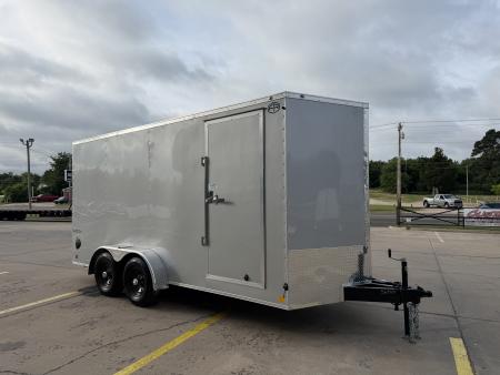 New #056400 2027 FOREST RIVER TA3 7 X 16 TANDEM AXLE 10K ENCLOSED W/ REAR RAMP DOOR