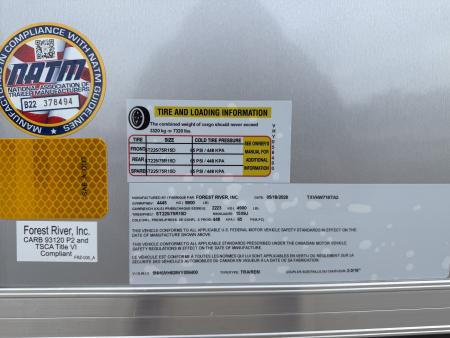 New #056400 2027 FOREST RIVER TA3 7 X 16 TANDEM AXLE 10K ENCLOSED W/ REAR RAMP DOOR