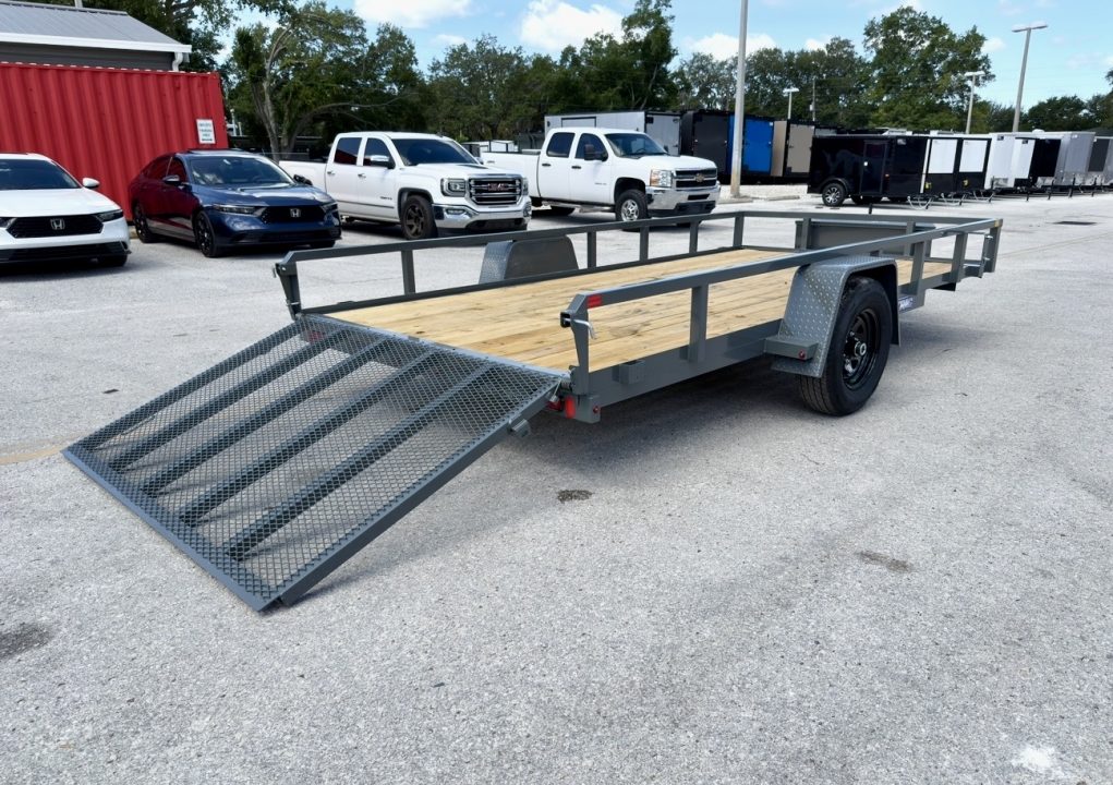 New 2026 Sure-Trac 7x14 5K W/ Brakes Tube Top Utility Trailer