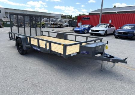 New 2026 Sure-Trac 7x14 5K W/ Brakes Tube Top Utility Trailer