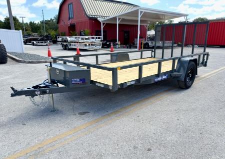 New 2026 Sure-Trac 7x14 5K W/ Brakes Tube Top Utility Trailer