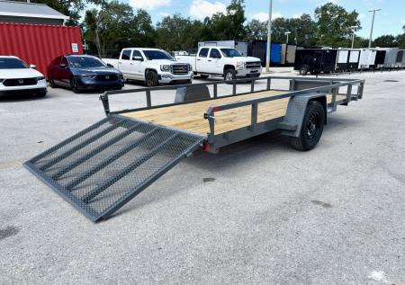 New 2026 Sure-Trac 7x14 5K W/ Brakes Tube Top Utility Trailer