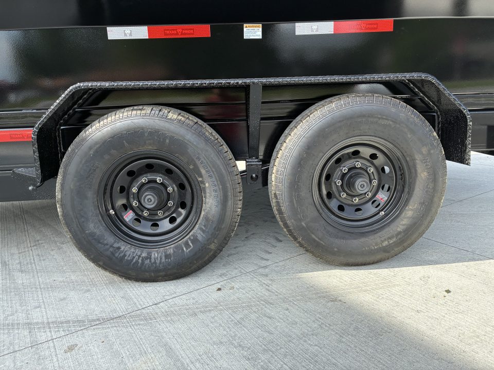 New 2026 Texas Pride Trailers 7x16 16k GVWR Dump Trailer 3' Foot Sides Tarp Spare Included