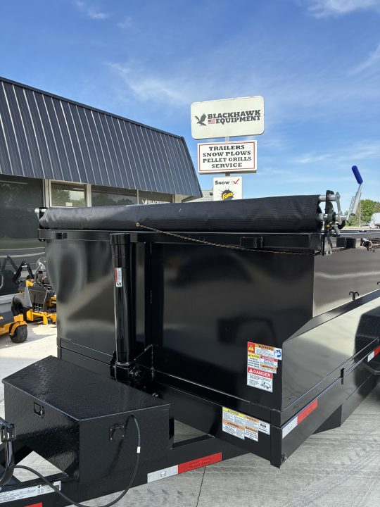 New 2026 Texas Pride Trailers 7x16 16k GVWR Dump Trailer 3' Foot Sides Tarp Spare Included