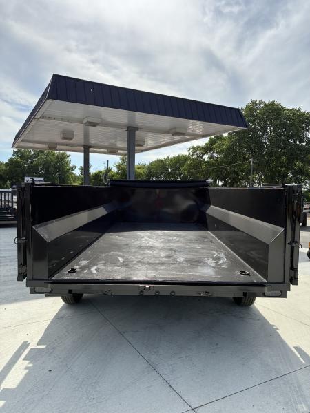 New 2026 Texas Pride Trailers 7x16 16k GVWR Dump Trailer 3' Foot Sides Tarp Spare Included