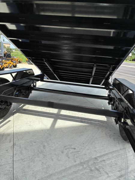 New 2026 Texas Pride Trailers 7x16 16k GVWR Dump Trailer 3' Foot Sides Tarp Spare Included
