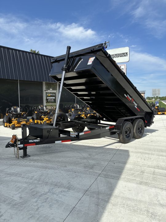 New 2026 Texas Pride Trailers 7x16 16k Dump Trailer 2' Foot Sides Tarp Spare Ramps
