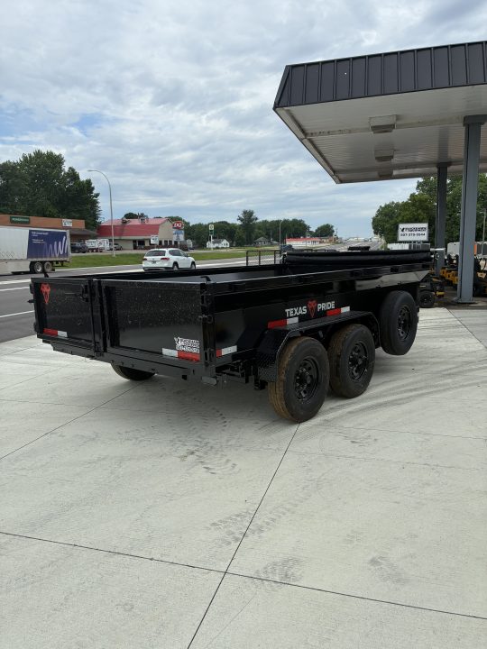 New 2026 Texas Pride Trailers 7x16 16k Dump Trailer 2' Foot Sides Tarp Spare Ramps