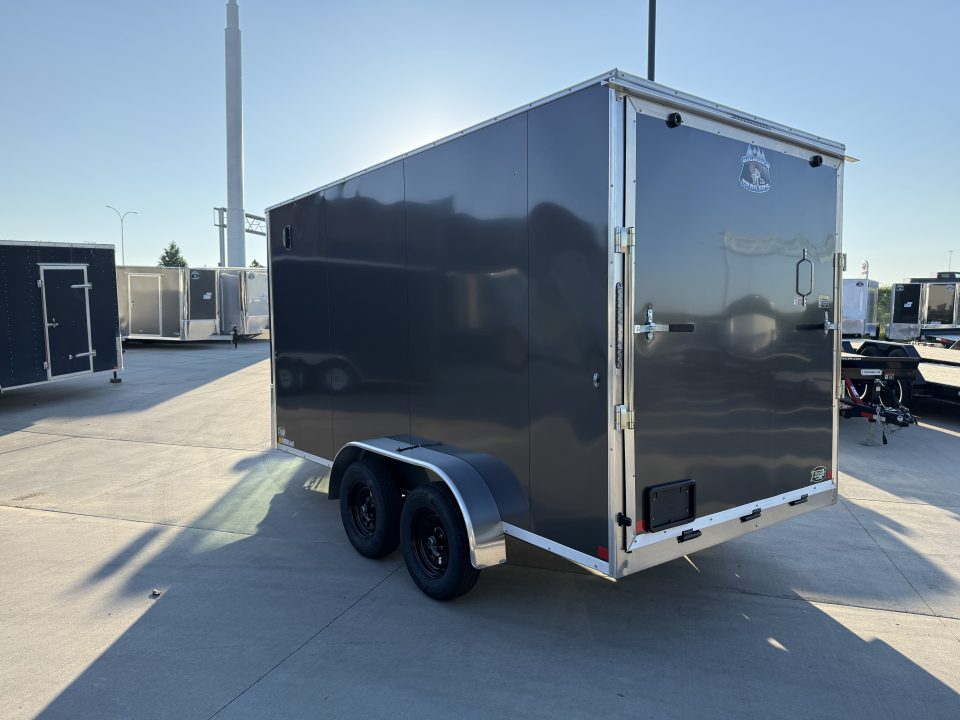 New 2027 Bighorn R&M TALL 7x14 + 2’V Nose Rear Ramp Enclosed Cargo Trailer