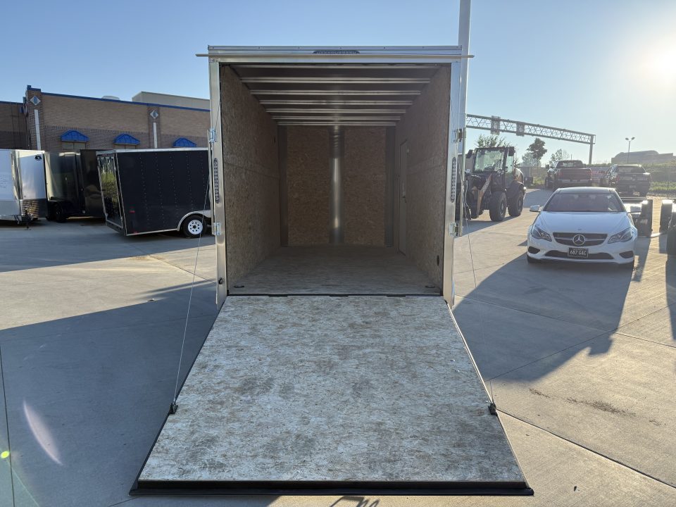 New 2027 Bighorn R&M TALL 7x14 + 2’V Nose Rear Ramp Enclosed Cargo Trailer