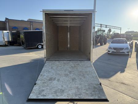 New 2027 Bighorn R&M TALL 7x14 + 2’V Nose Rear Ramp Enclosed Cargo Trailer