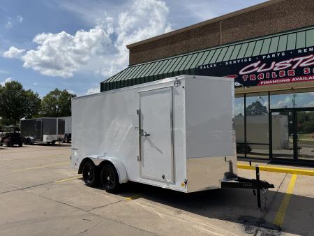 New #056536 2027 FOREST RIVER TA2 7 X 14 TANDEM AXLE 7K ENCLOSED W/ REAR DOUBLE DOORS