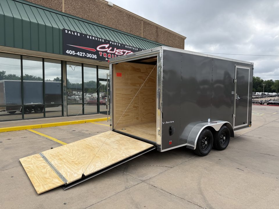 New #056538 2027 FOREST RIVER TA2 7 X 14 TANDEM AXLE 7K ENCLOSED W/ REAR RAMP DOOR