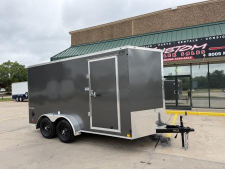 New #056538 2027 FOREST RIVER TA2 7 X 14 TANDEM AXLE 7K ENCLOSED W/ REAR RAMP DOOR
