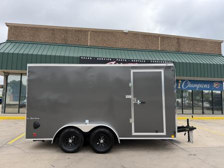 New #056538 2027 FOREST RIVER TA2 7 X 14 TANDEM AXLE 7K ENCLOSED W/ REAR RAMP DOOR