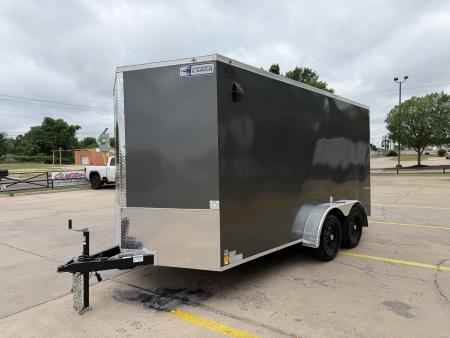 New #056538 2027 FOREST RIVER TA2 7 X 14 TANDEM AXLE 7K ENCLOSED W/ REAR RAMP DOOR
