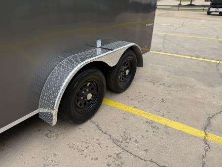 New #056538 2027 FOREST RIVER TA2 7 X 14 TANDEM AXLE 7K ENCLOSED W/ REAR RAMP DOOR