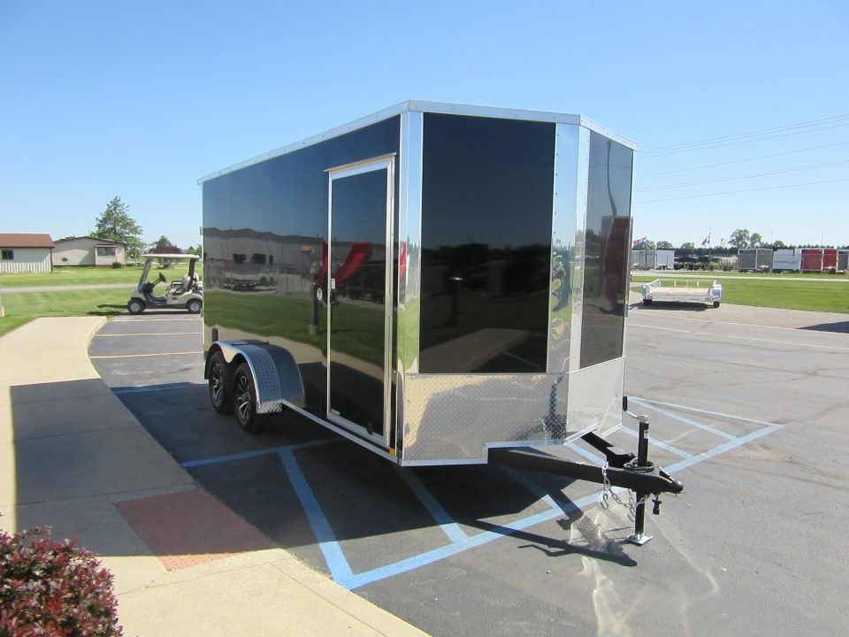 New 2026 Impact Trailers 7 x 16 KI-DX8416-070 Cargo / Enclosed Trailer 7K / Rear Flare / D-Rings