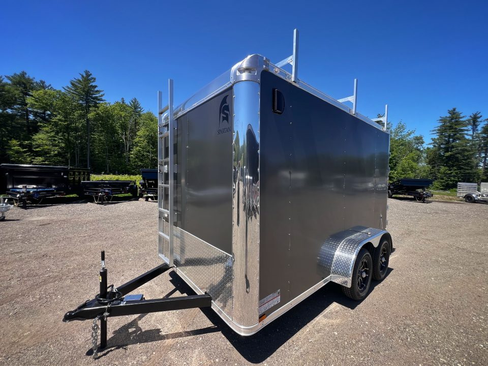 New 2026 Spartan 7X12 Flat Front w/ Cast Corners / 7' interior height / .080 Polycore/ Contractor Package / Walkable-Roof- 7000GVW