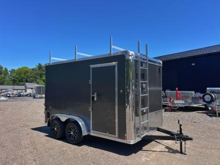 New 2026 Spartan 7X12 Flat Front w/ Cast Corners / 7' interior height / .080 Polycore/ Contractor Package / Walkable-Roof- 7000GVW