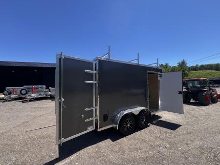 New 2026 Spartan 7X12 Flat Front w/ Cast Corners / 7' interior height / .080 Polycore/ Contractor Package / Walkable-Roof- 7000GVW