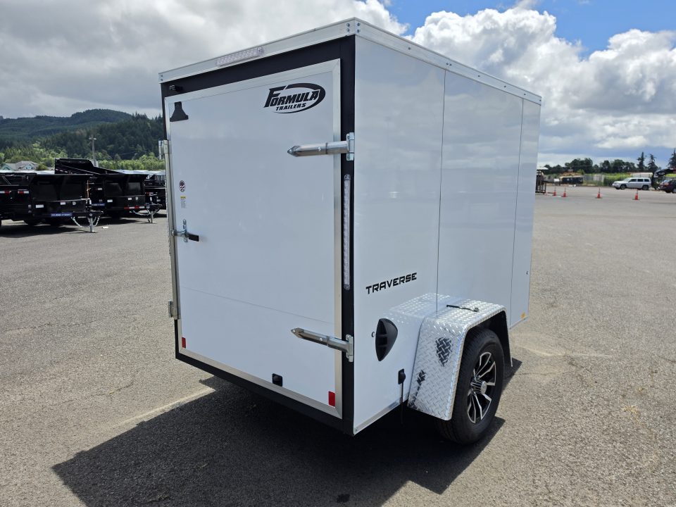 New 2026 Formula 5x8 Enclosed Trailer w/ Aluminum Rims 3K GVWR