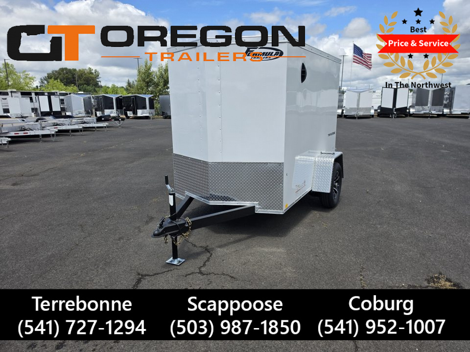 New 2026 Formula 5x8 Enclosed Trailer w/ Aluminum Rims 3K GVWR