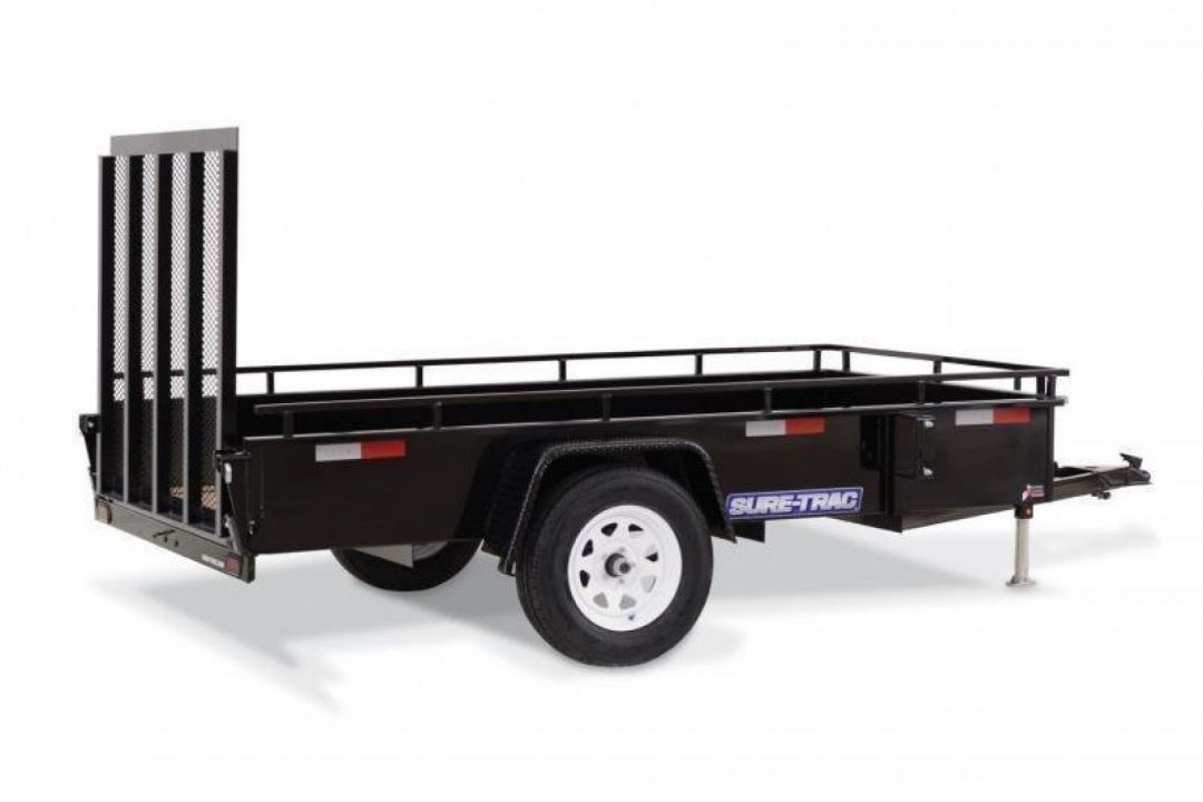 New 6 x 12 Sure-Trac 14" Steel High Side Landscape Trailer 3k