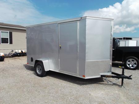 New 2026 Covered Wagon Trailers 6x12 Cargo / Enclosed Trailer / Extra Wide Ramp / .030 Silver Skin / (4) D-Rings