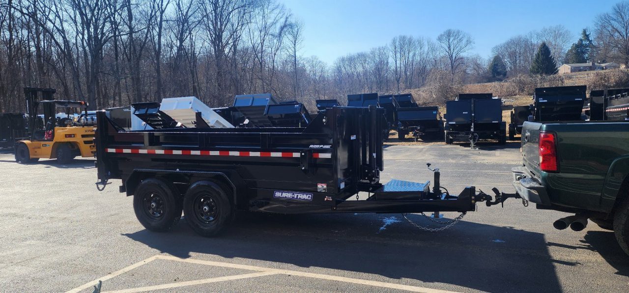 New 7 x 12 Sure-Trac Low-Pro Telescopic Dump Trailer 12k