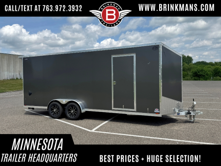 New Lightning 7x20 Aluminum Enclosed Cargo Trailer with Ramp Door!