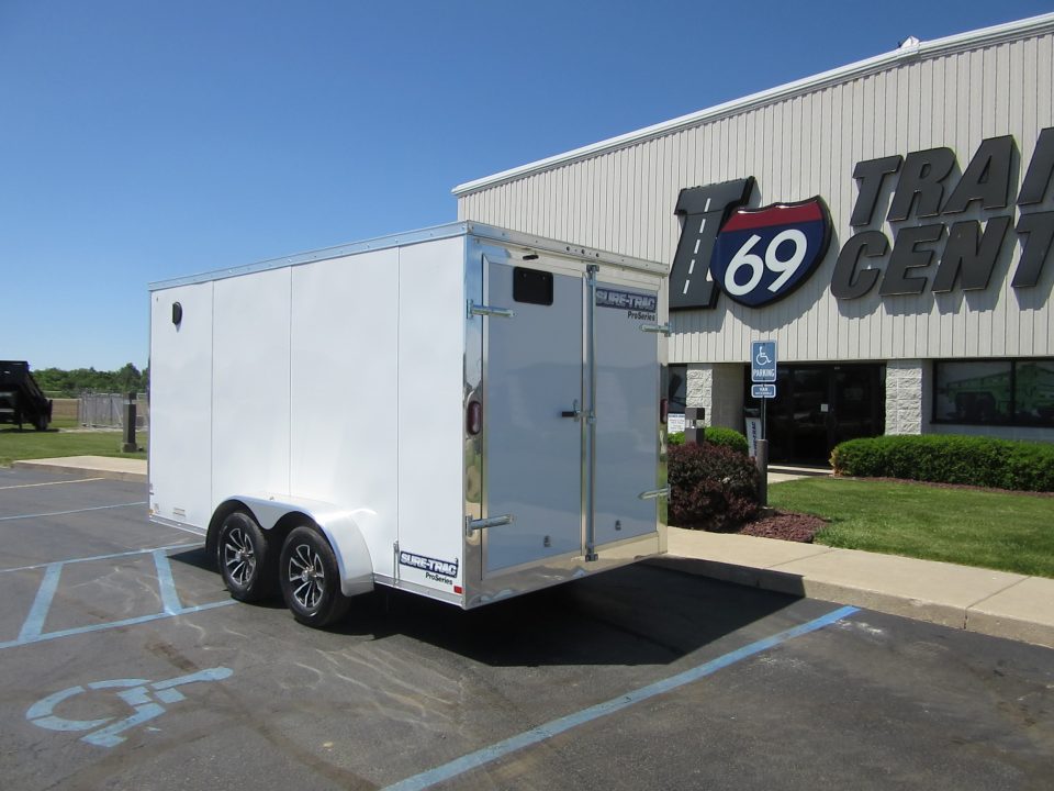 New 2026 Sure-Trac 7 x 14 STW8414TA Cargo / Enclosed Trailer 7K / Rear Double Door