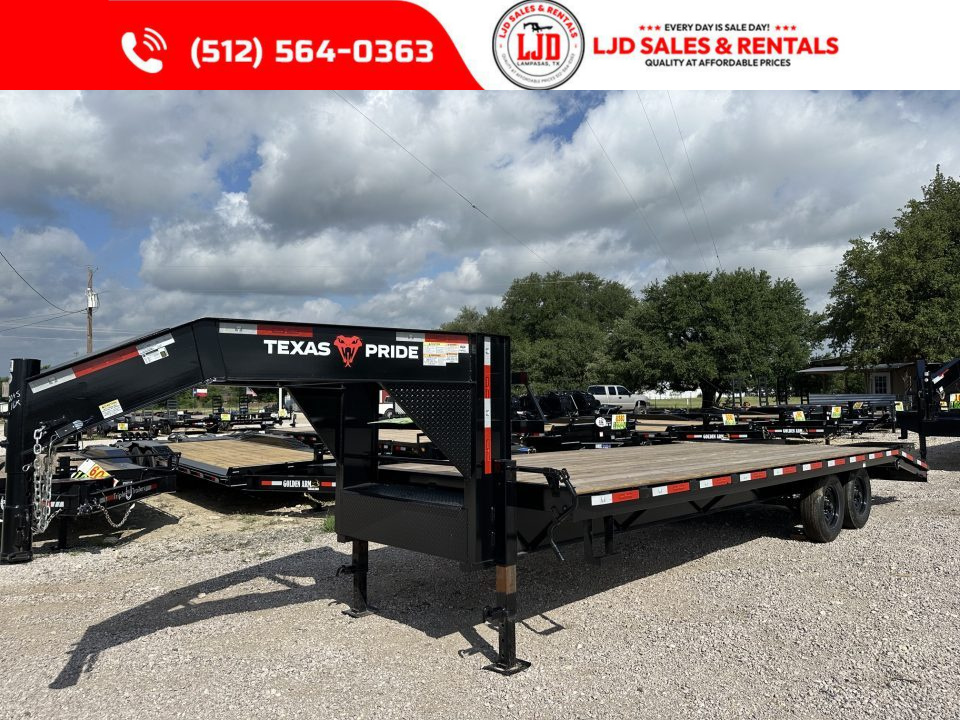 New 2026 Texas Pride 102" X 25' Deckover Trailer 16K GVWR