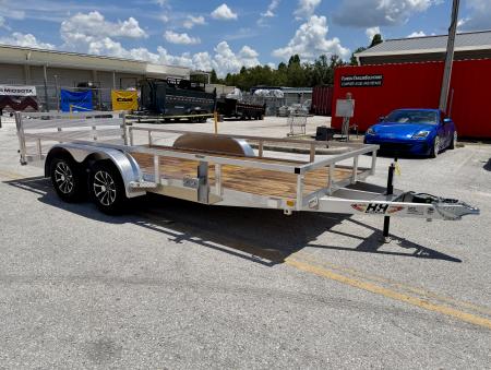 New 2026 H&H Trailers 7k 7X16(14+2) Dovetail Utility Trailer