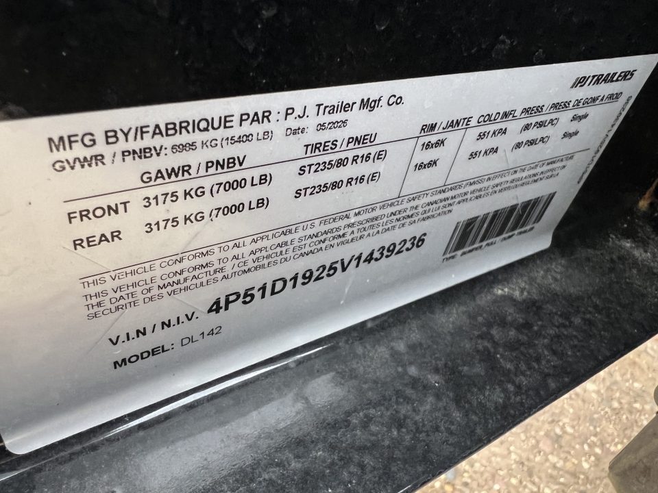 New 2027 PJ Trailers 14 DL Dump Trailer