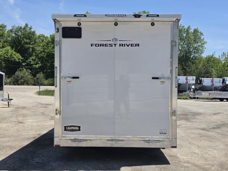 New 7.5 X 20 CARGO ENCLOSED ALL ALUMINUM REAR RAMP DOOR 2027 LIGHTNING TANDEM AXLE