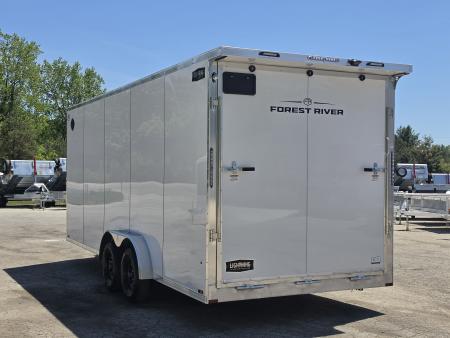 New 7.5 X 20 CARGO ENCLOSED ALL ALUMINUM REAR RAMP DOOR 2027 LIGHTNING TANDEM AXLE